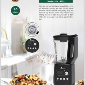Máy làm sữa hạt Fuji Master Model: FJM - 2733, sử dụng các vật liệu an toàn cho sức khỏe. Thiết kế tinh tế, màu sắc sang trọng, máy làm sữa hạt Fuji Master chinh phục khách hàng không chỉ bởi sự tiện dụng mà còn là điểm nhấn cho không gian bếp trong gia đình hiện đại.